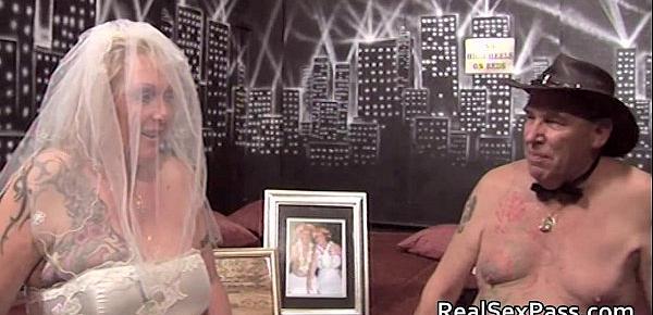  Nasty mature bride gangbanged